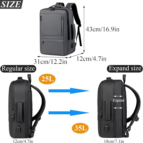 15" Anti-Theft Smart Laptop Backpack - Business & Travel