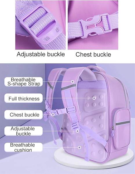 14" Kids Lightweight School Backpack - Spine Protection