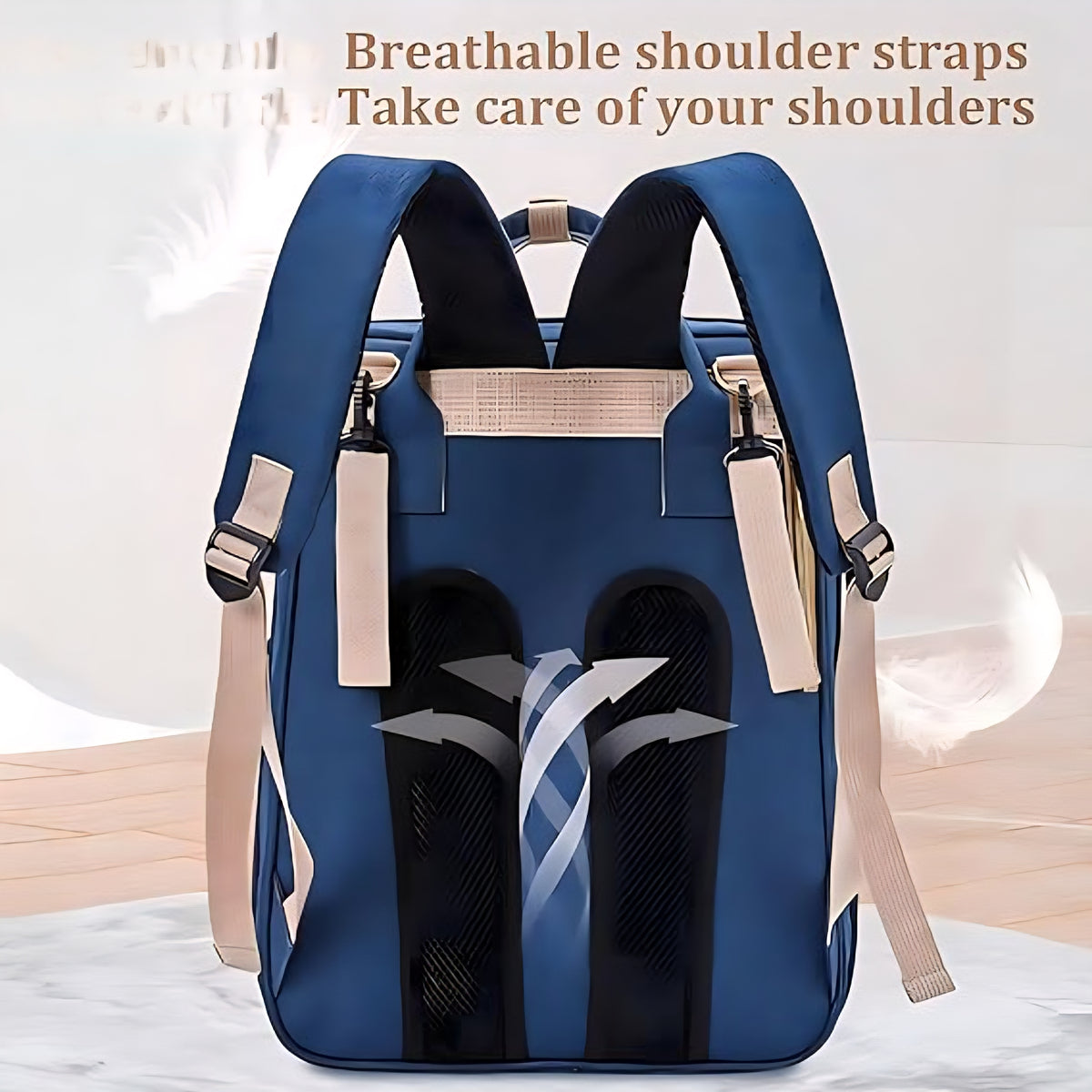 3-in-1 Baby Diaper Bag with Crib & Trolley Hook