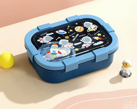Kids Bento Lunch Box - 3 Compartment, Leak-Proof
