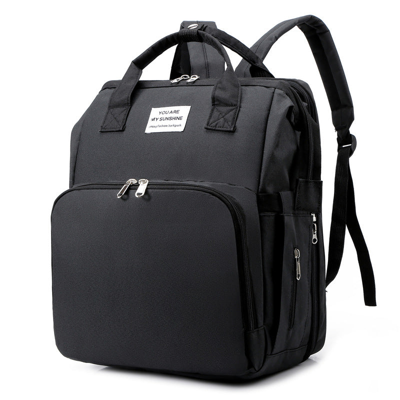 3-in-1 Baby Diaper Bag with Crib & Trolley Hook