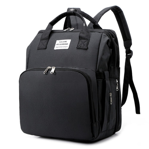 3-in-1 Baby Diaper Bag with Crib & Trolley Hook
