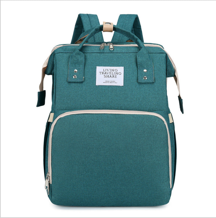 3-in-1 Baby Diaper Bag with Crib & Trolley Hook