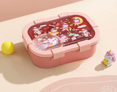 Kids Bento Lunch Box - 3 Compartment, Leak-Proof